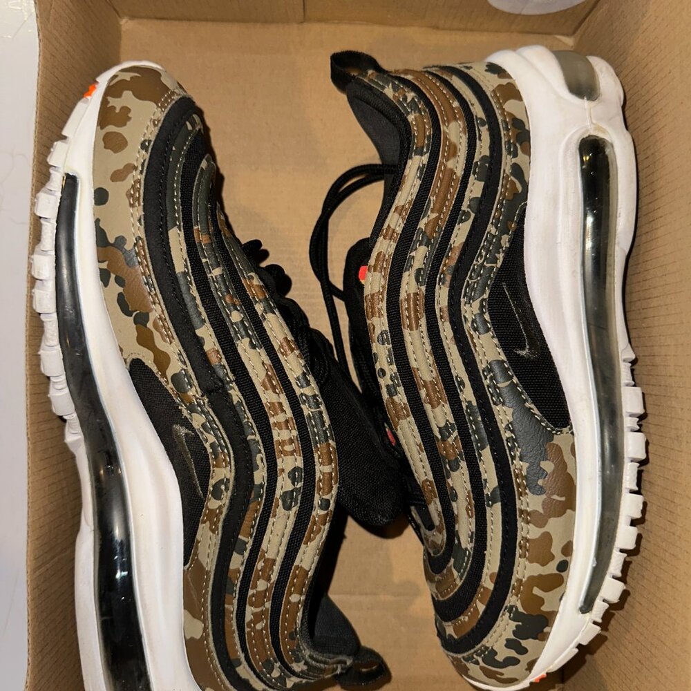 PREOWNED Nike Air Max 97 Premium QS Country Camo Germany US Size 6 AJ2614 204 - Picture 2 of 10